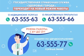 

Справочная служба «Здоровье города» переходит на новый режим работы рисунок
