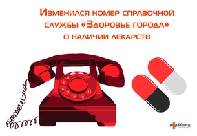 

Внимание! Изменился номер справочной службы о наличии лекарств рисунок
